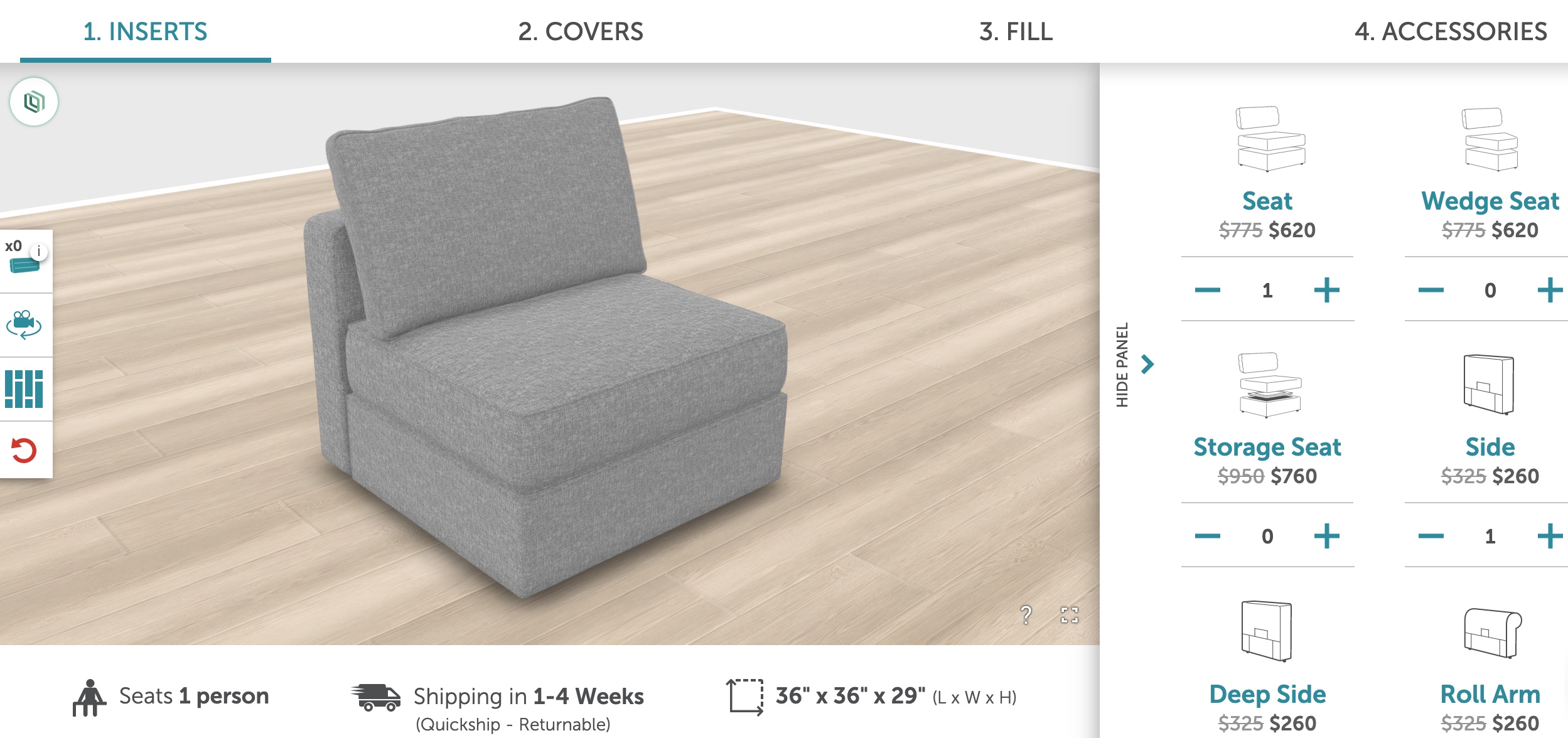 Sactional configurations shop